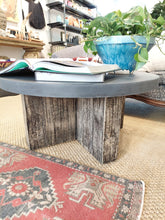 Load image into Gallery viewer, Charcoal Concrete Coffee Table  with Reclaimed Elm Legs
