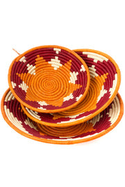 Ugandan Autumn Sun Coiled Raffia Baskets
