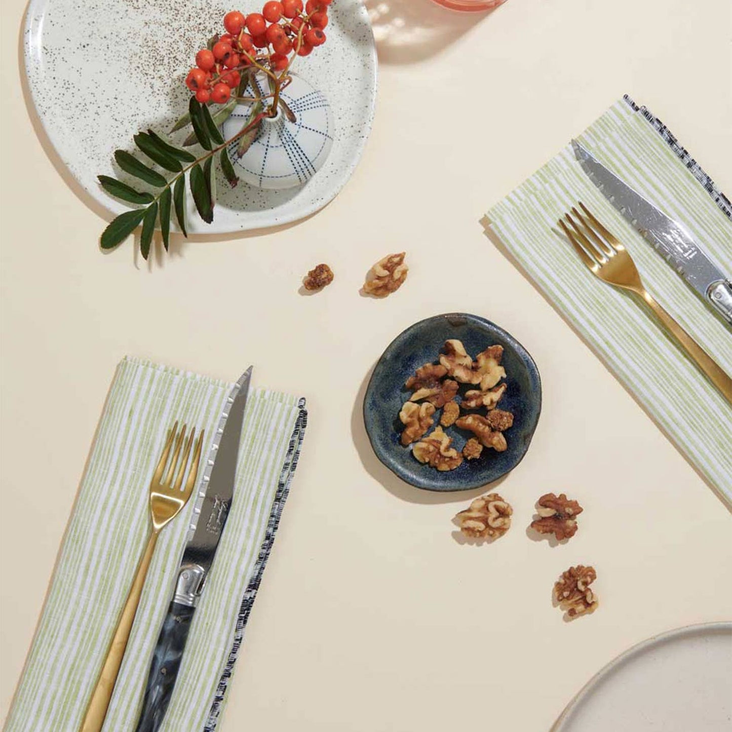 Avocado Stripe Napkin Set