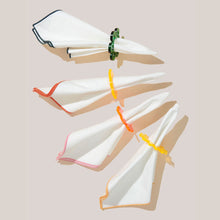 Load image into Gallery viewer, Rainbow Floral Lucite Napkin Ring Set
