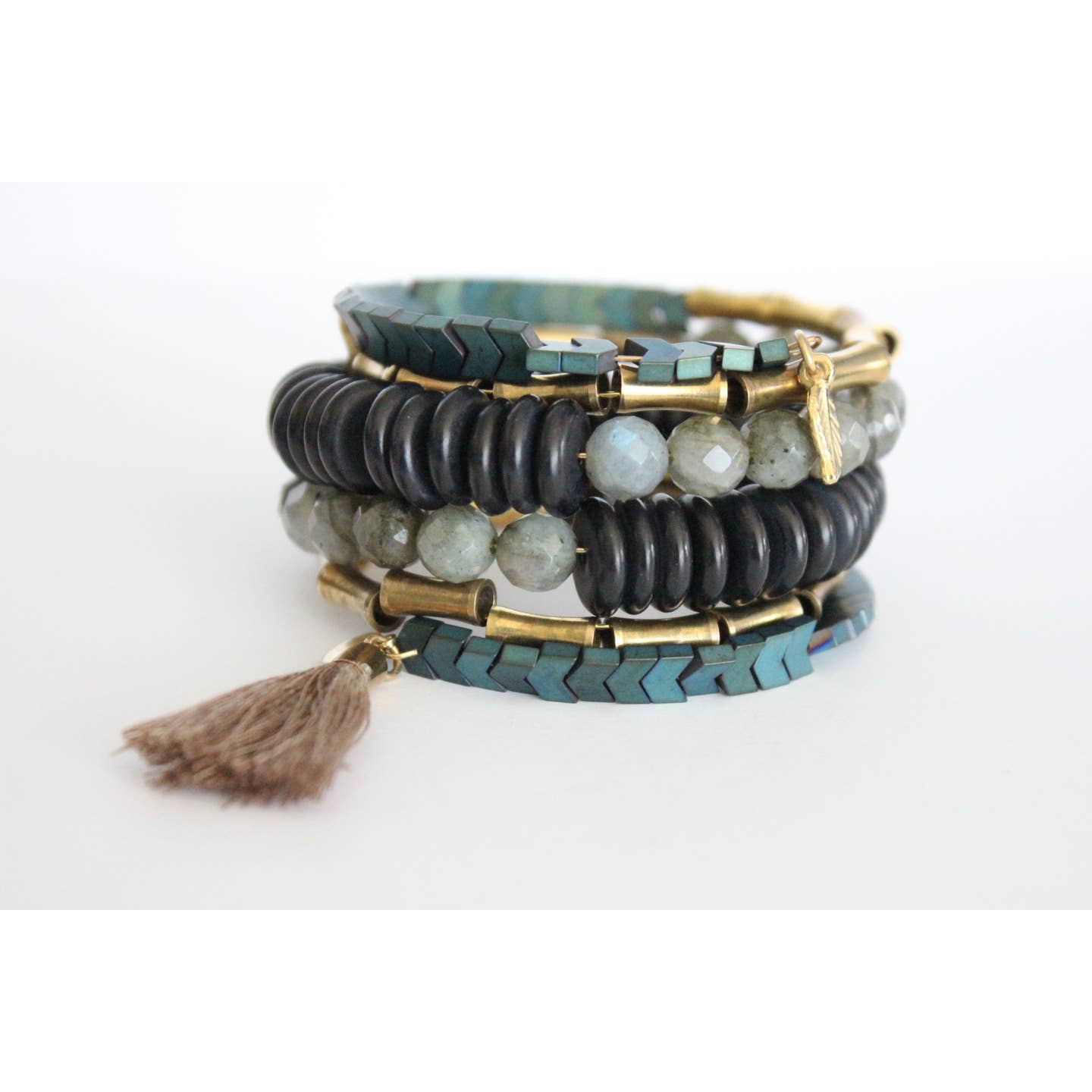 Mixed Stones Wrap Bracelet