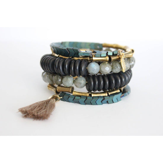 Mixed Stones Wrap Bracelet