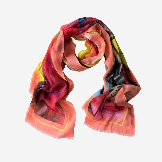 Wild Feather Cotton Scarf