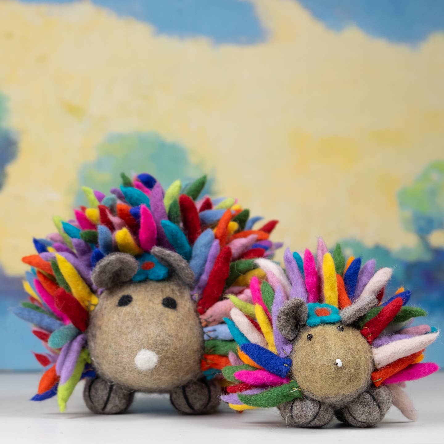 Felt Rainbow Hedgehog