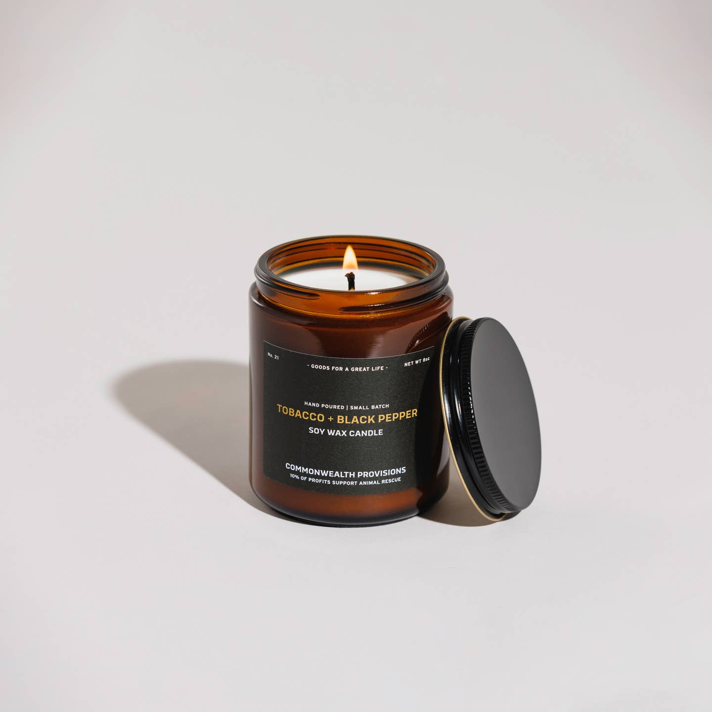 Soy Candle - Tobacco + Black Pepper