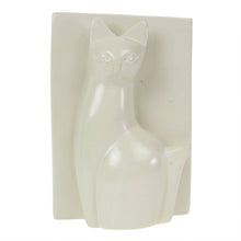 Load image into Gallery viewer, Soapstone Majestic Sitting Cat Bookends
