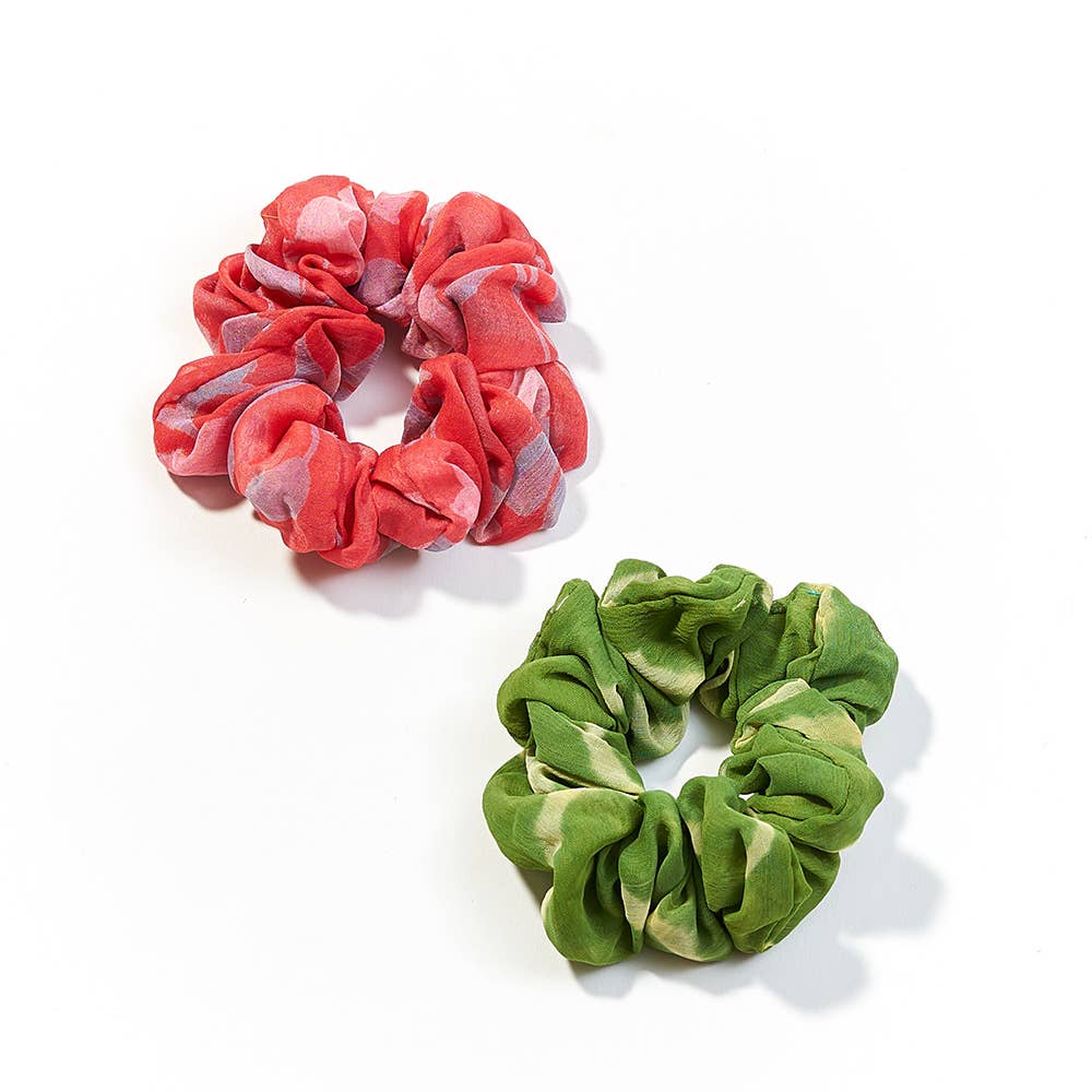 Upcycled Sari Scrunchies