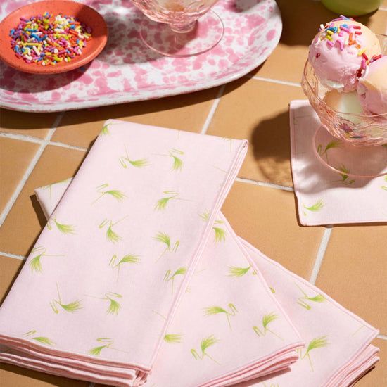 Flamingo Pin Napkin Set