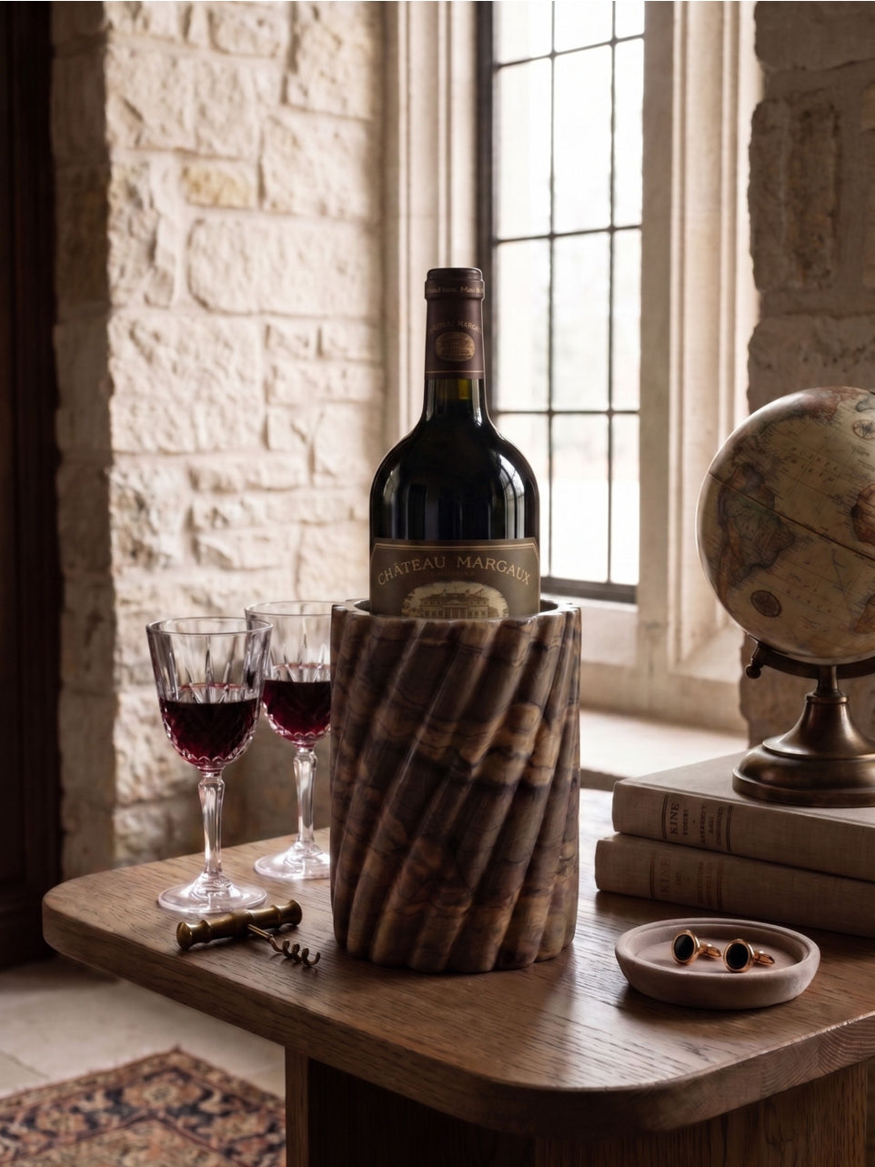 Taraz Fluted Onyx Wine Cooler