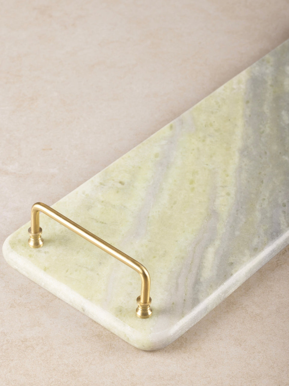 Osaka Onyx Tray with Gold Handles