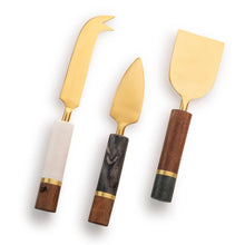 Load image into Gallery viewer, Evora Marble Cheese Knives, Set of 3
