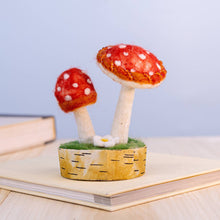Load image into Gallery viewer, Felted Woodland Mushroom Display
