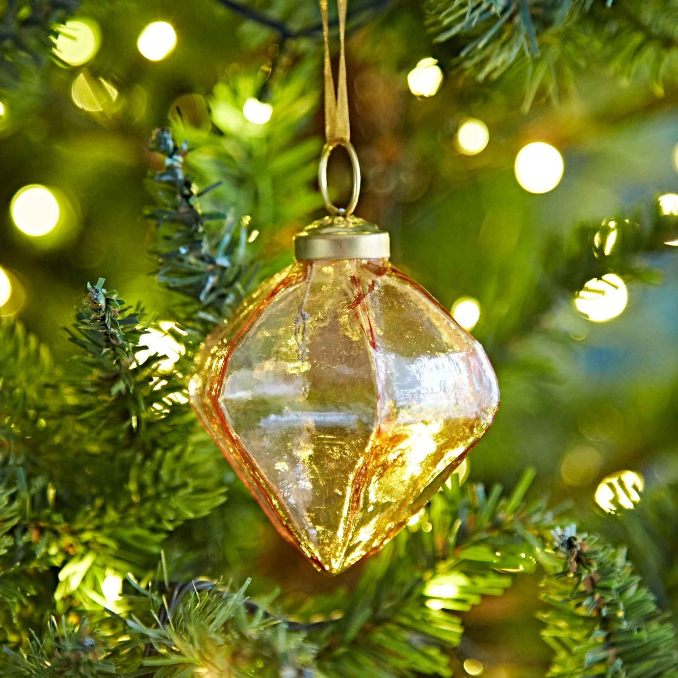 Recycled Glass Colorful Bauble Ornaments