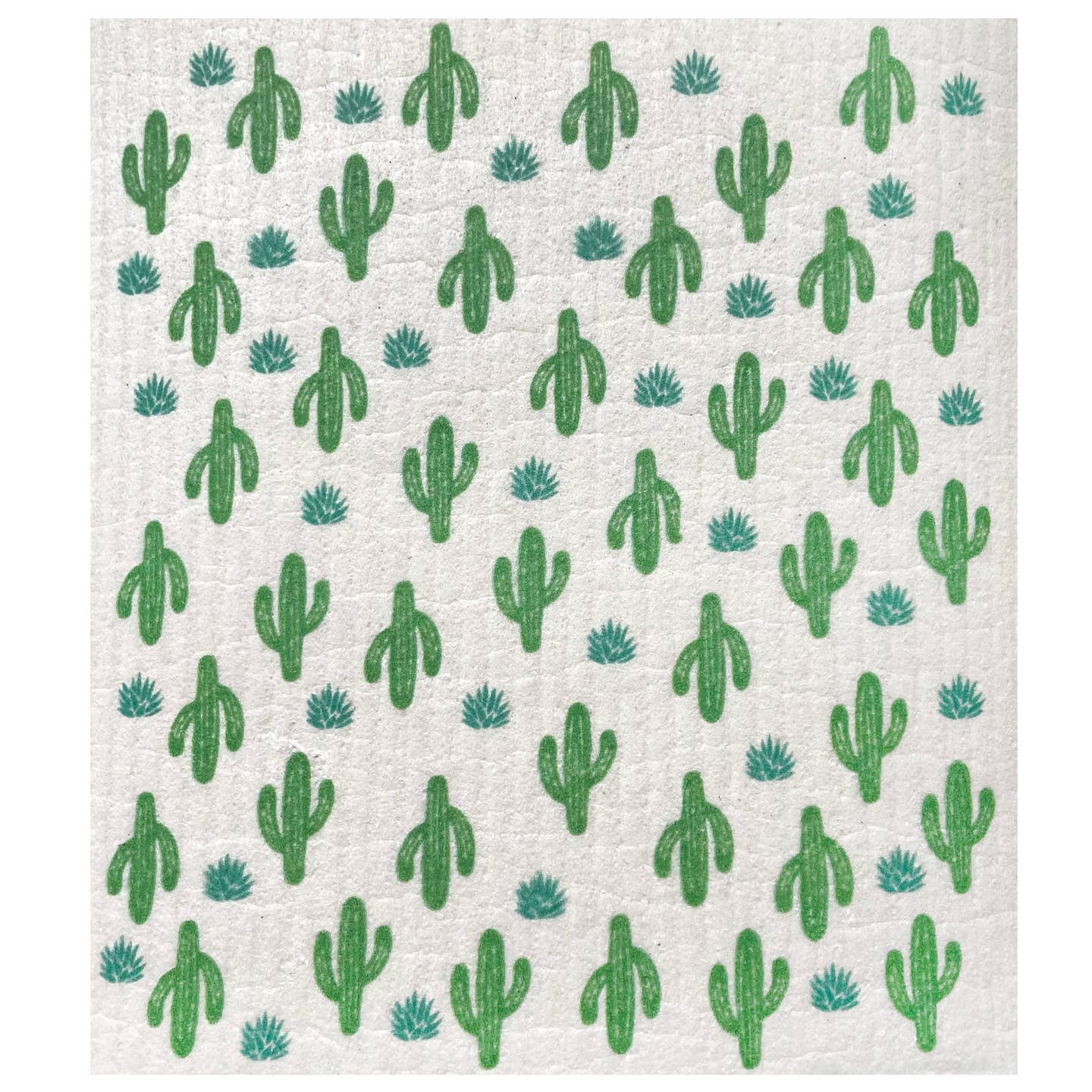 Agave Saguaro Cactus Pattern Swedish Dishcloth