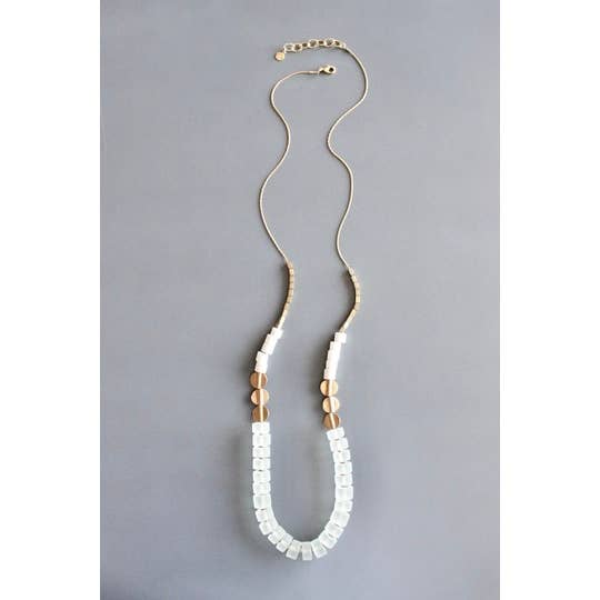 Glass and Brass Necklace