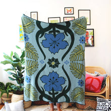 Load image into Gallery viewer, Tropical Art Deco Knit Blanket
