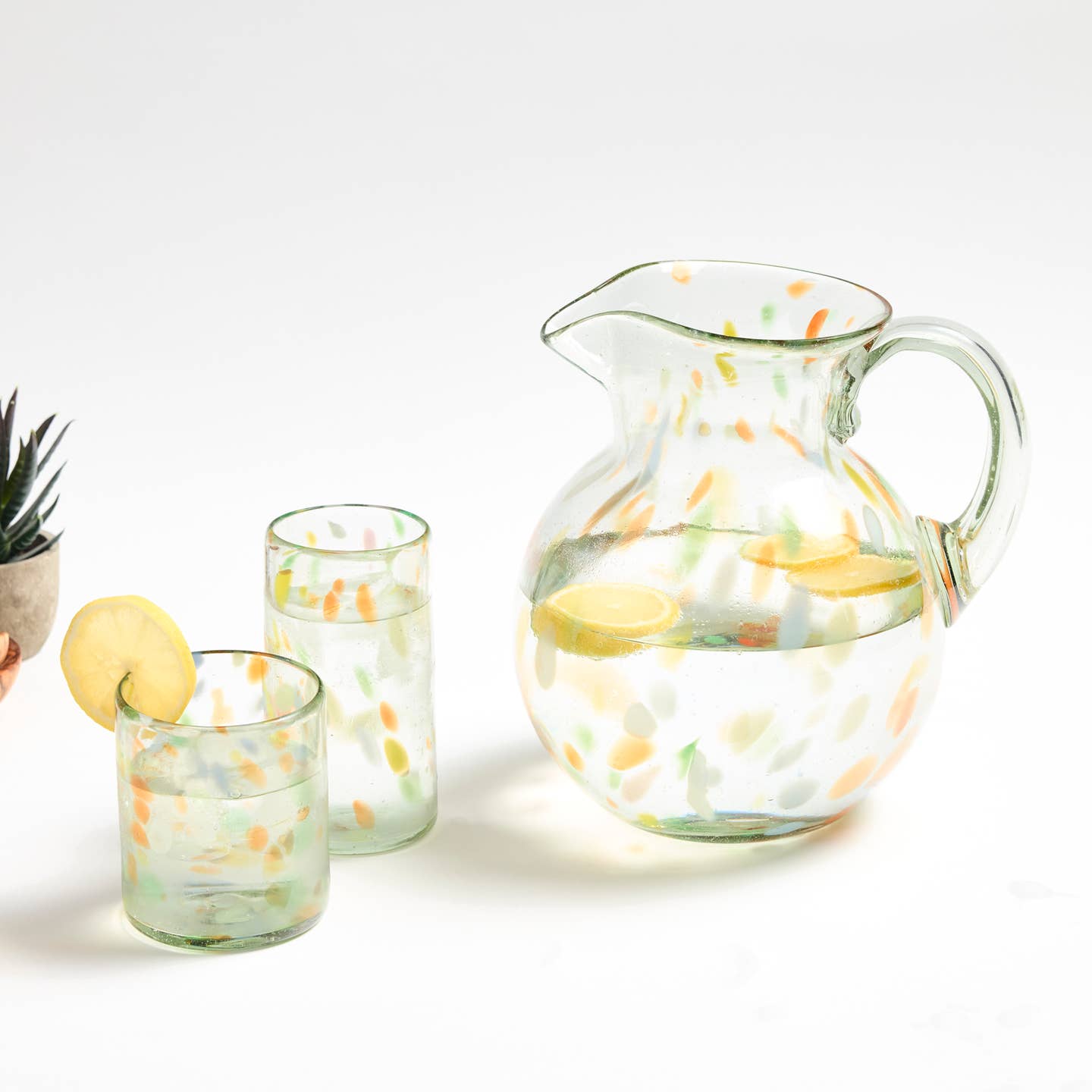 Set of Two - Confetti Drinking Glasses