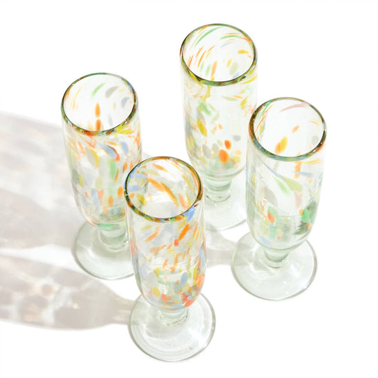 Set of Two - Confetti Champagne Glasses