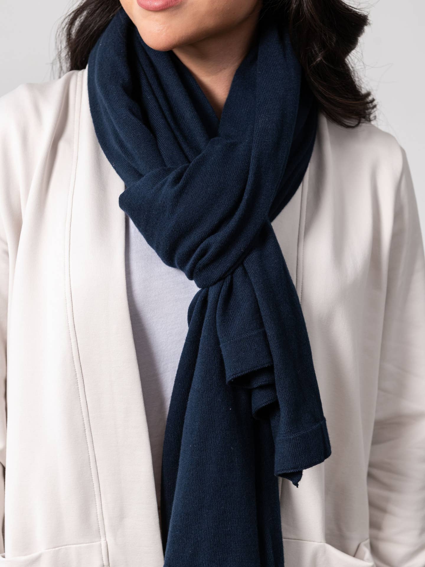 Dreamsoft Organic Cotton Travel Scarf Oxford Blue
