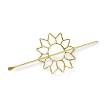 Load image into Gallery viewer, Suryamukhi Sunflower Hair Pin - Slide with Stick - Gold
