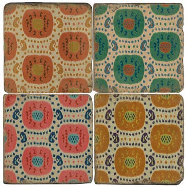 Mod Suzani  - Tumbled Marble Coaster