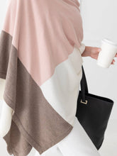 Load image into Gallery viewer, Dreamsoft Organic Cotton Travel Scarf - Desert Pink Colorblock
