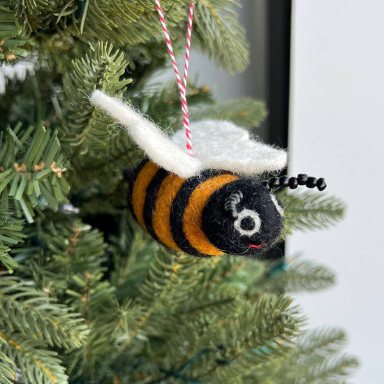 Bee Felt Wool Ornament