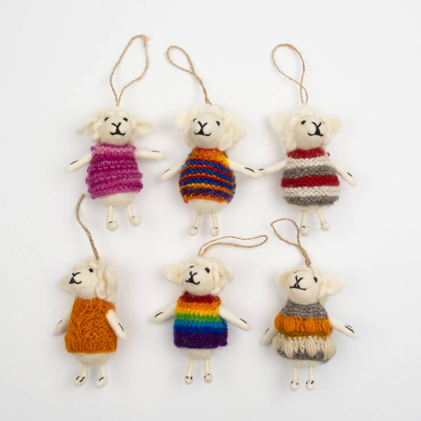 Ornament Sheep with Knit Sweater