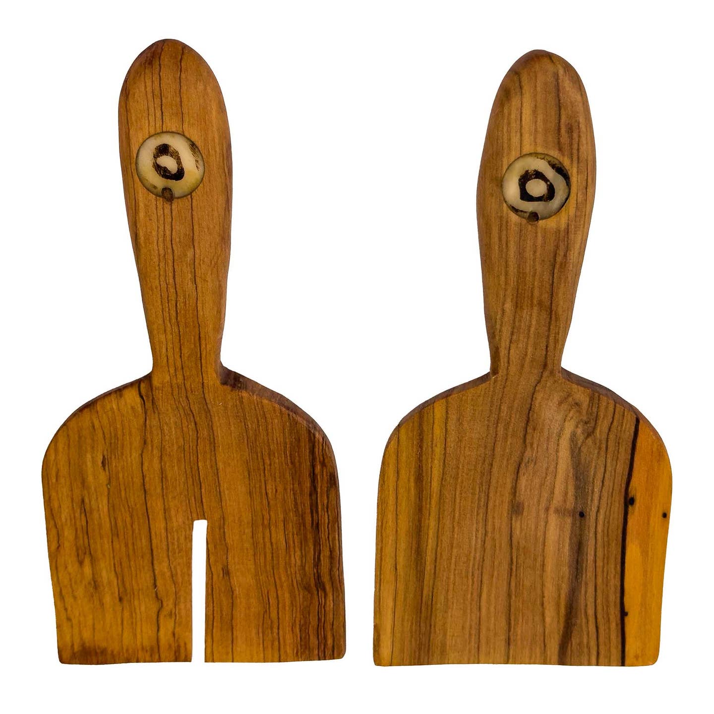 Paddle Olive Wood Serving Set with Batik Bone Accent