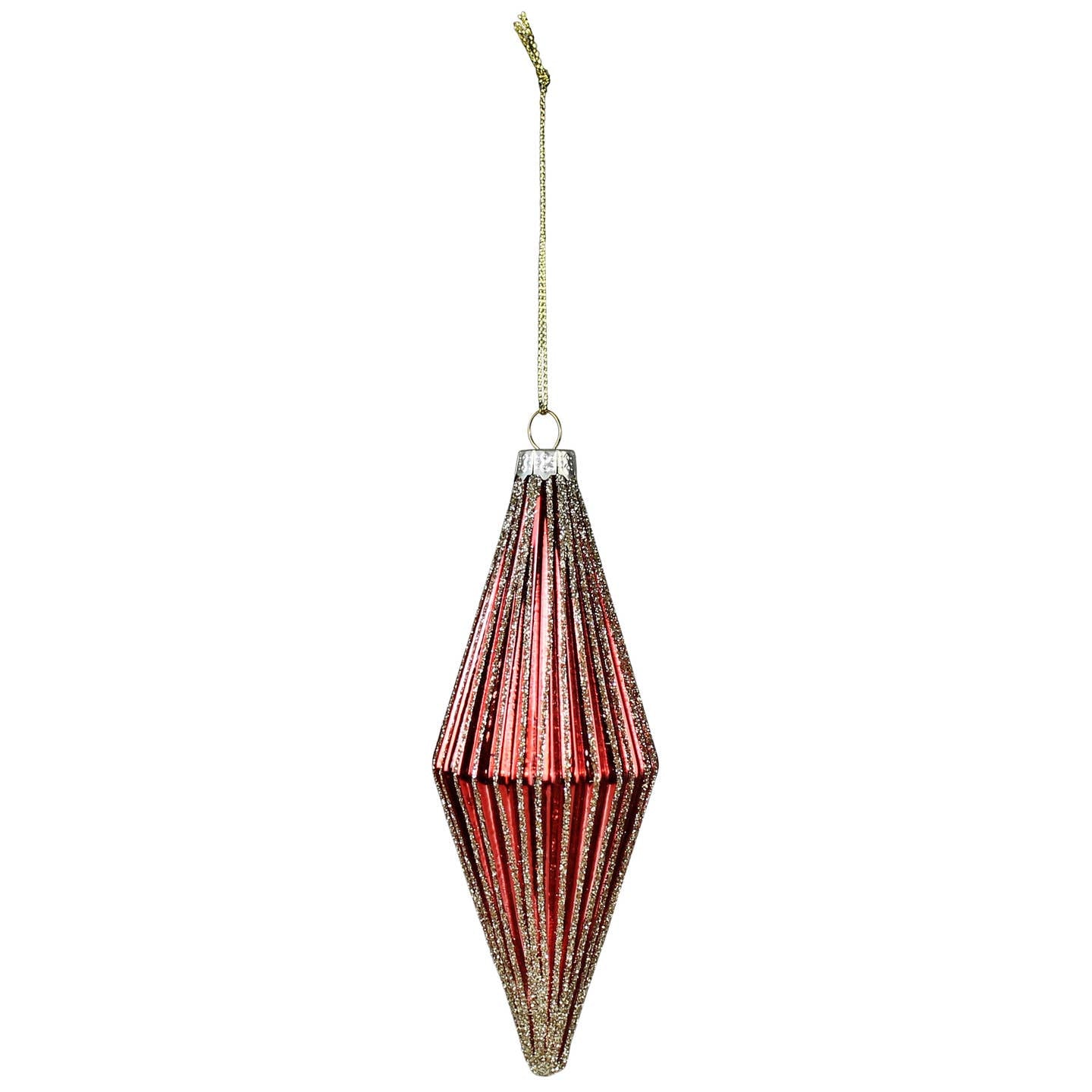 Ribbed Rhombus Ornaments, Set of 6