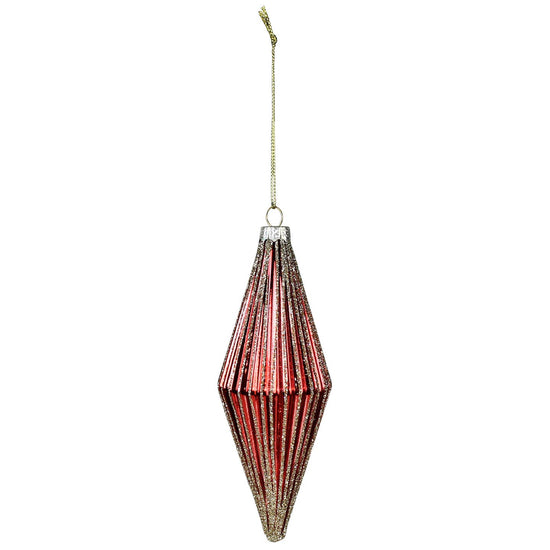 Ribbed Rhombus Ornaments, Set of 6
