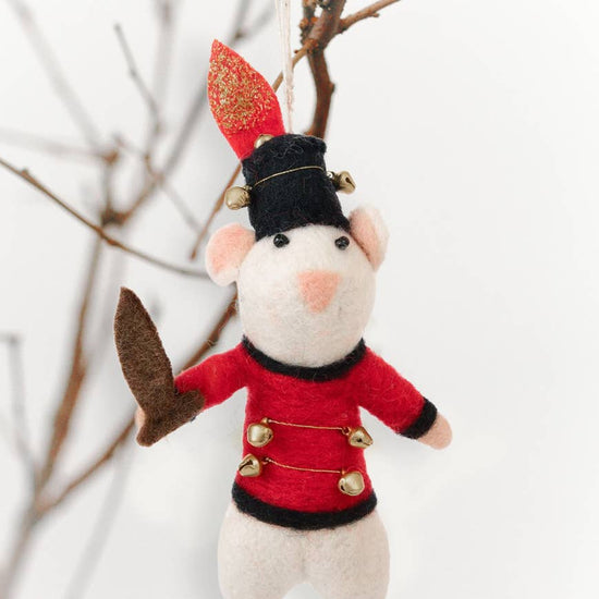 Soldier Mouse Felt Ornament