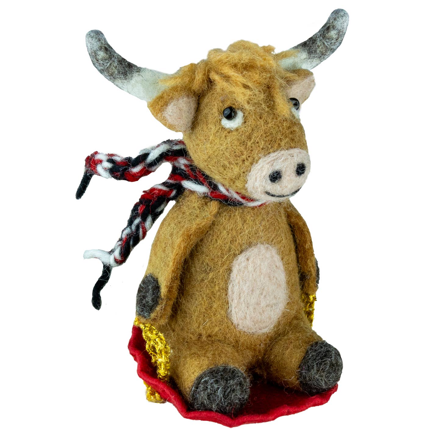 Sledding Highland Cow Ornament
