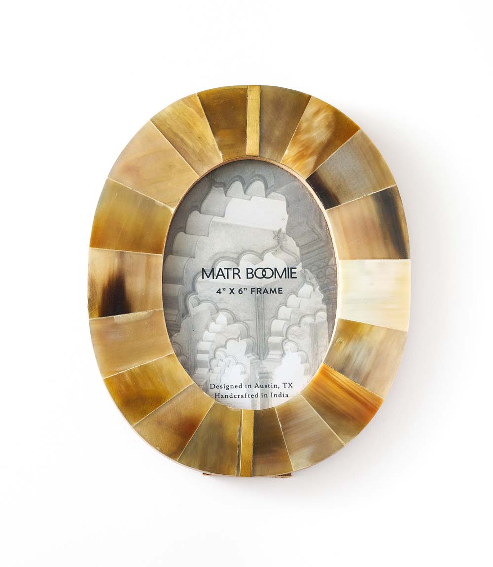 Kachhua Picture Frame Collection - Horn, Brass Inlay