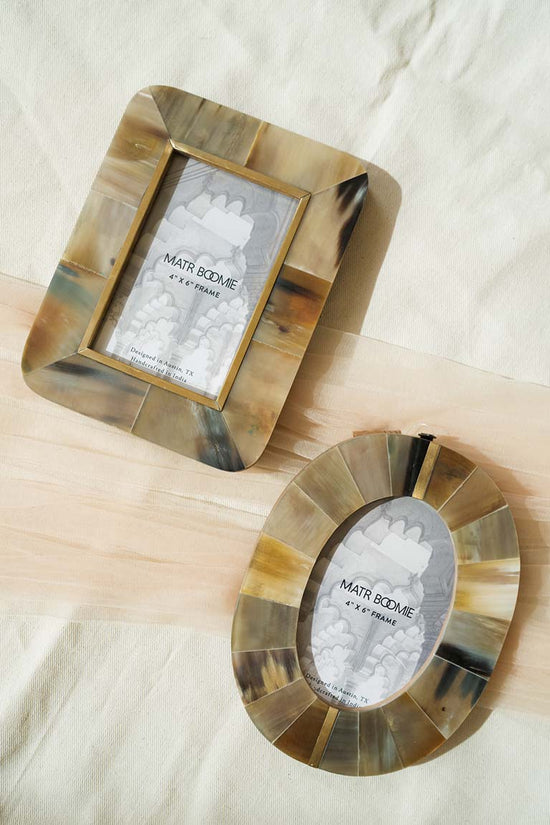 Kachhua Picture Frame Collection - Horn, Brass Inlay