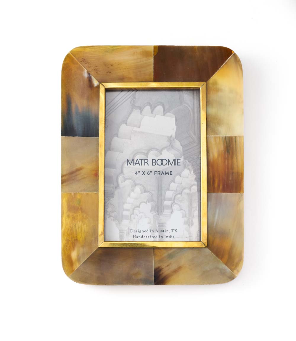 Kachhua Picture Frame Collection - Horn, Brass Inlay