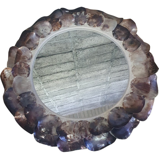 35" Round Placuna Shell Mirror