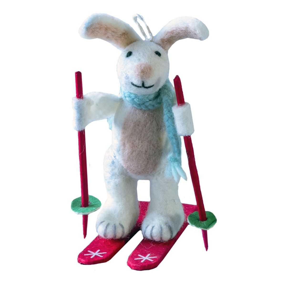 Skiing Bunny Ornament