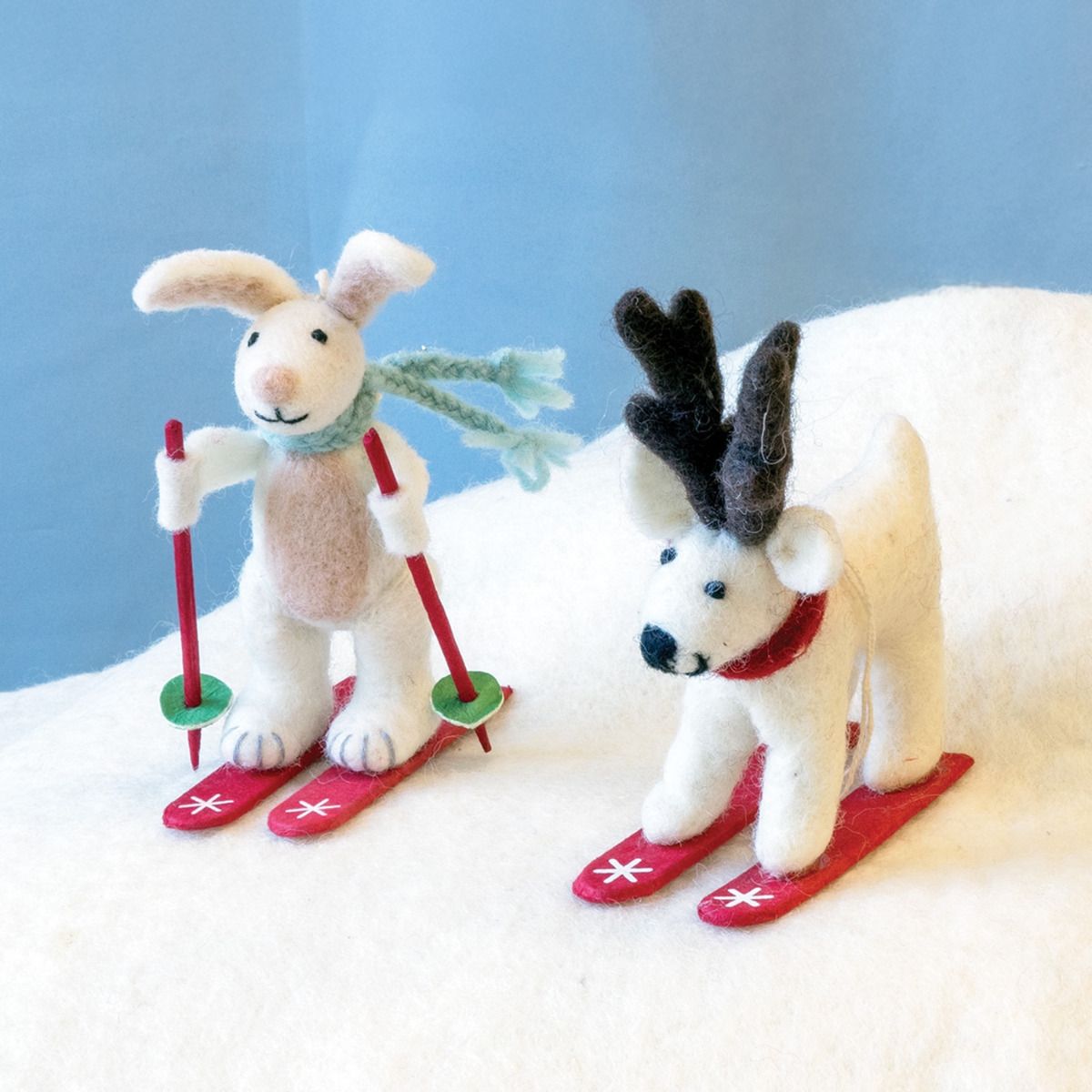 Skiing Bunny Ornament