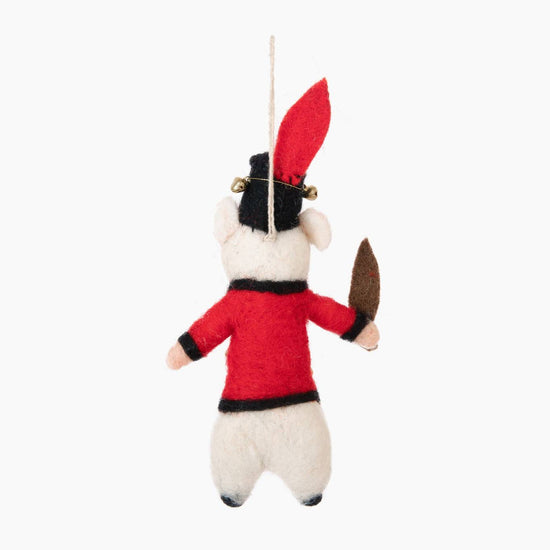 Soldier Mouse Felt Ornament