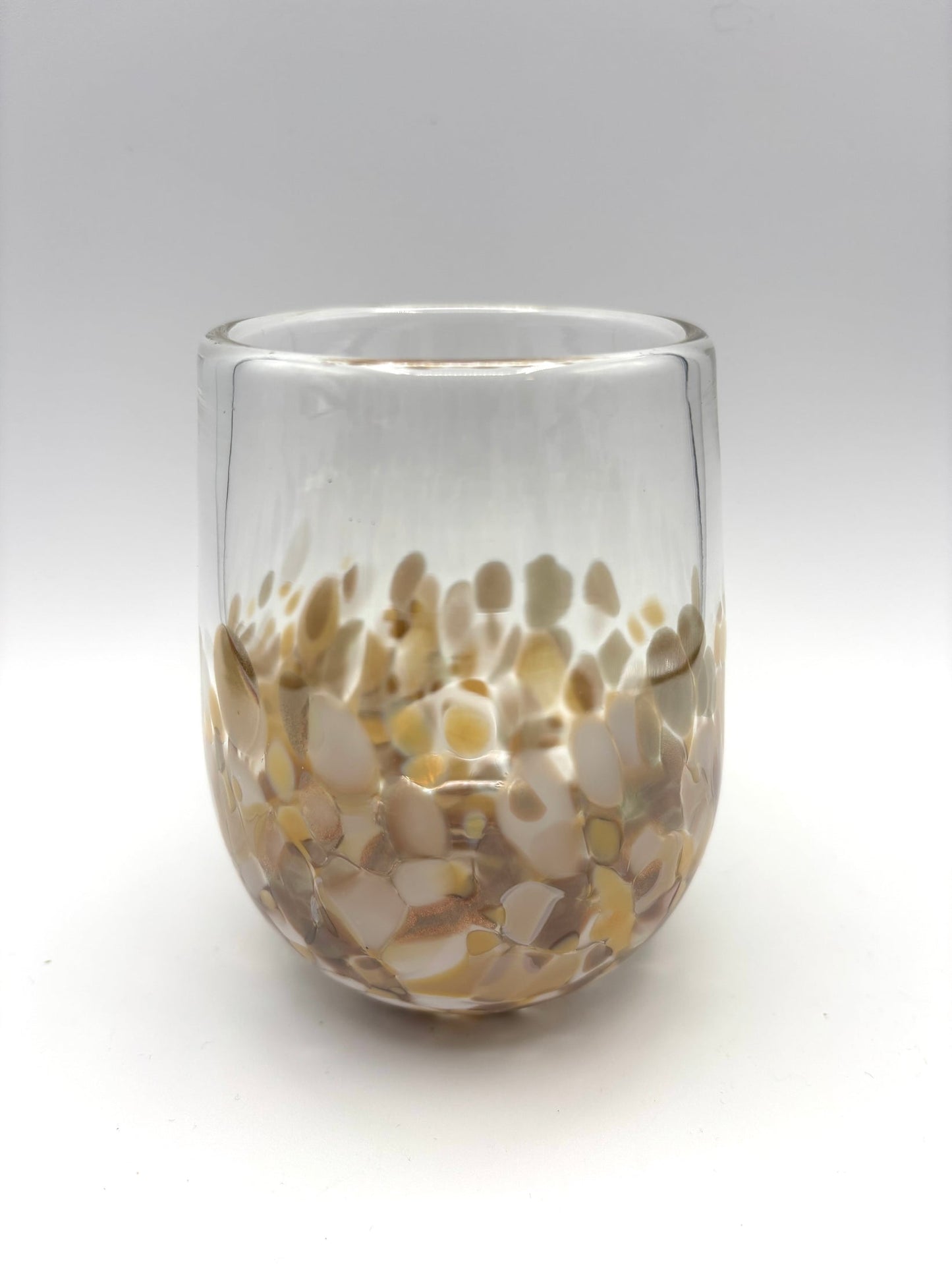 Vintage Crown Stemless Wine Glass
