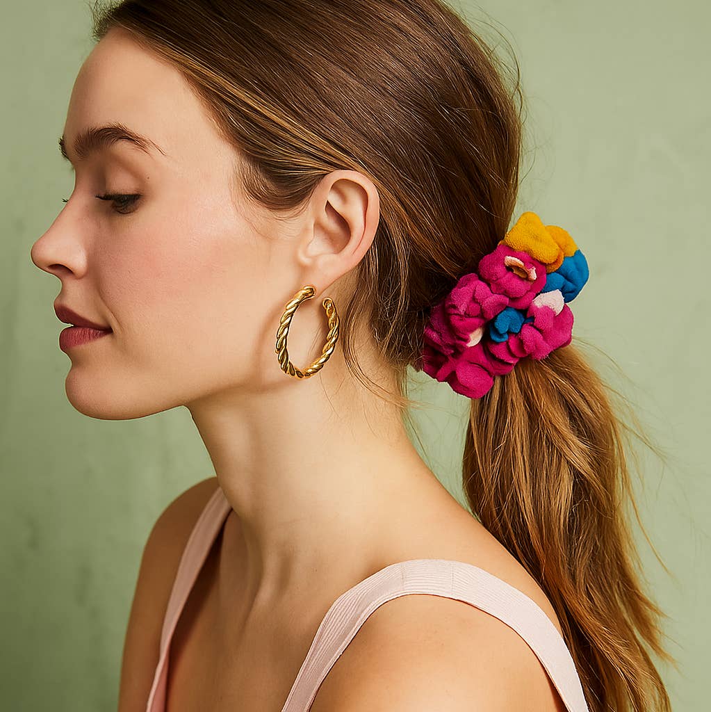 Upcycled Sari Scrunchies