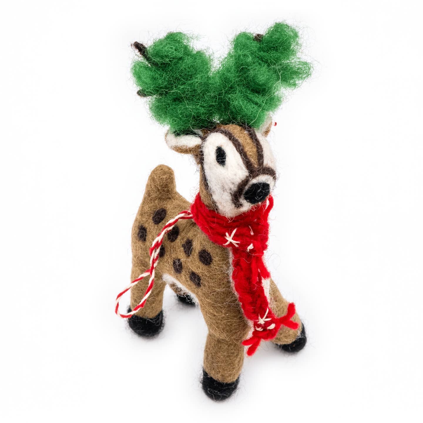 Felt Wool Reindeer Eco Ornament - Reed Forest Reindeer