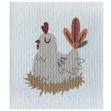 Load image into Gallery viewer, Chicken On Nest Swedish Dishcloth
