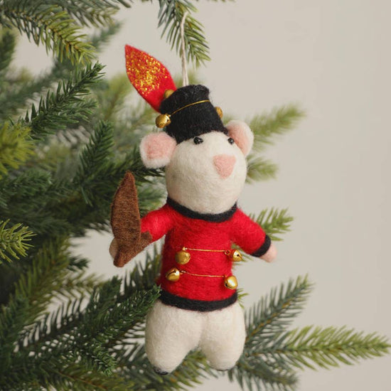 Soldier Mouse Felt Ornament