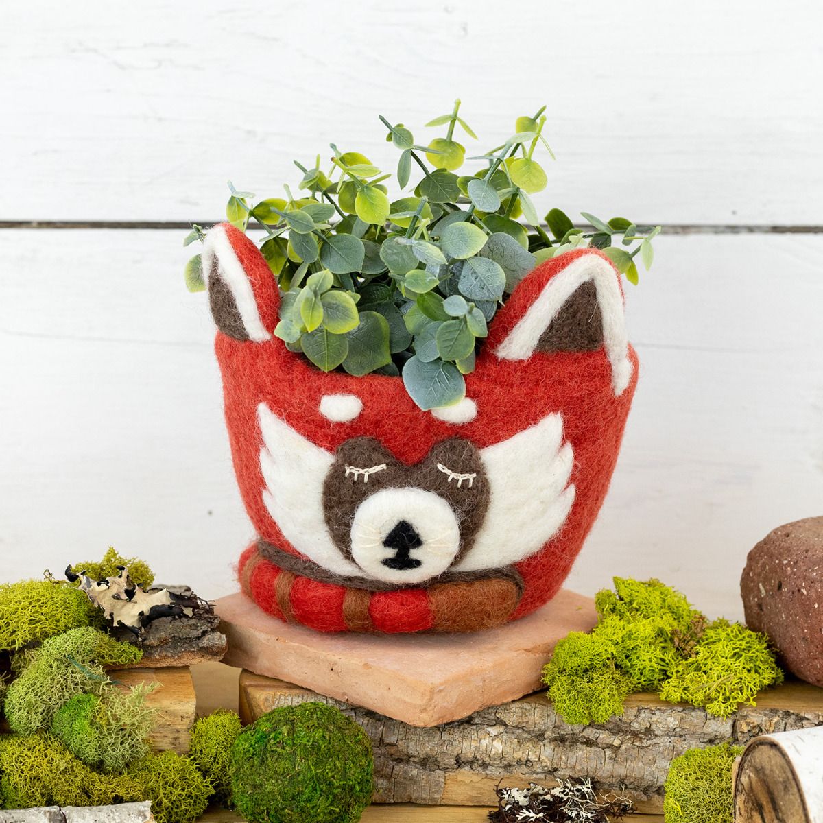 Hand-Felted Animal Pots