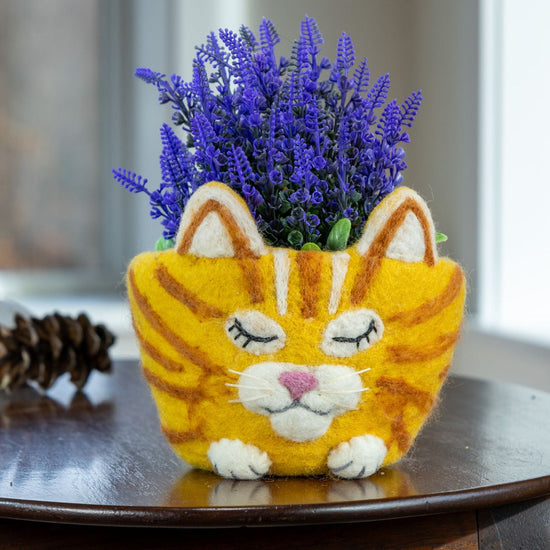 Hand-Felted Animal Pots