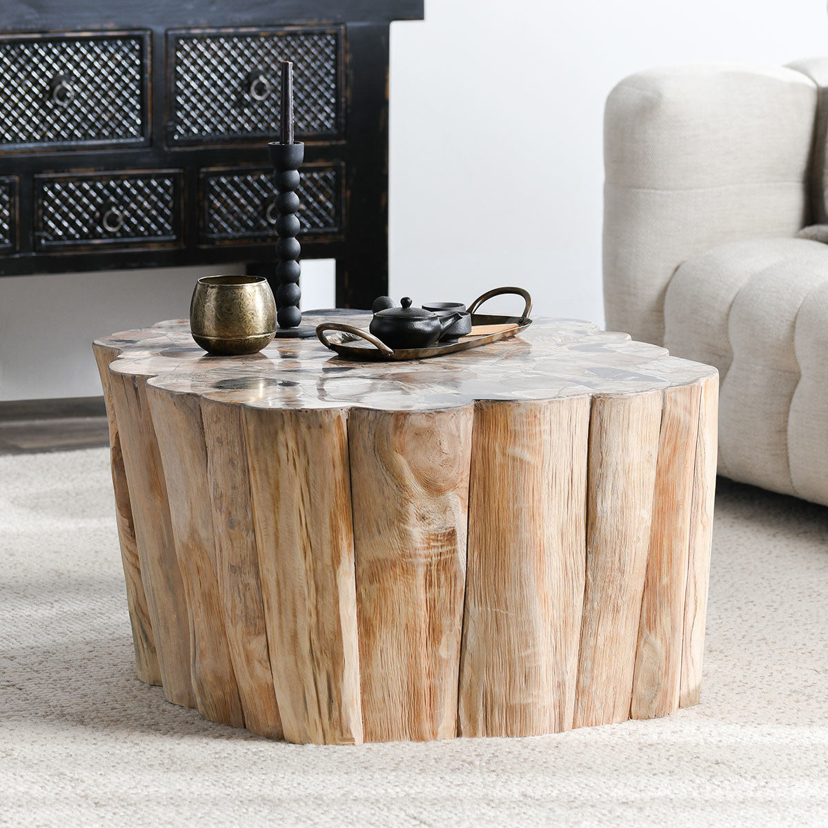 Norwest Petrified Wood Coffee Table