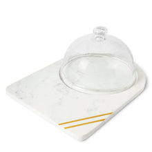 Load image into Gallery viewer, Bavaria Marble Cheese Board with Glass Cloche
