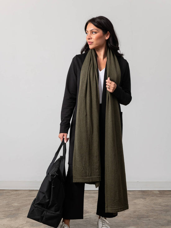 Dreamsoft Organic Cotton Travel Scarf Olivewood